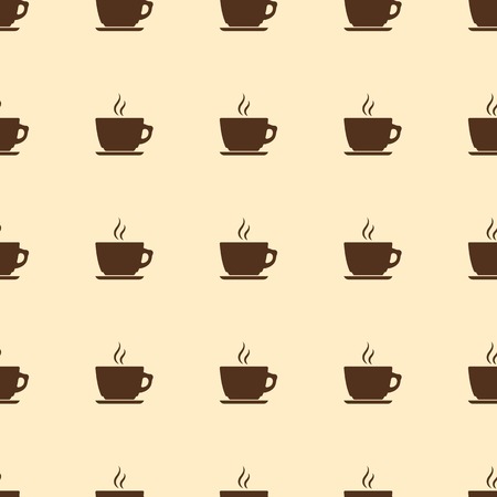 Seamless pattern with coffee cupのイラスト素材