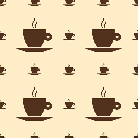 Seamless pattern with coffee cupのイラスト素材
