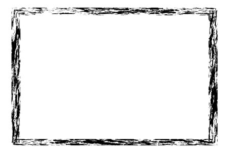 Grunge, distressed, rough frame or borderのイラスト素材