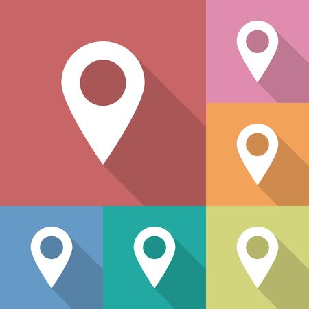 Icon of map pointer.のイラスト素材