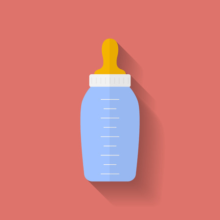 Icon of baby bottle. Flat styleのイラスト素材