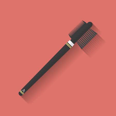 Eyebrows and Eyelashes brush icon. Flat styleのイラスト素材