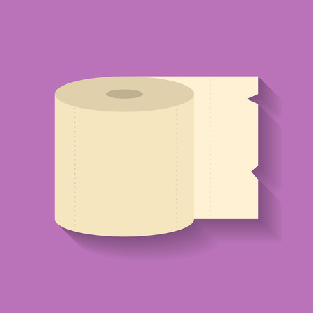 Icon of Toilet paper. Flat styleのイラスト素材