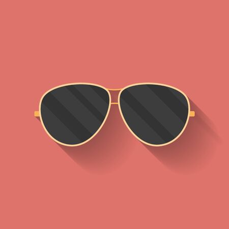 Icon of police or cop sunglasses, glasses. Flat styleのイラスト素材