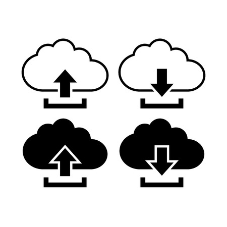 Cloud with arrow iconのイラスト素材