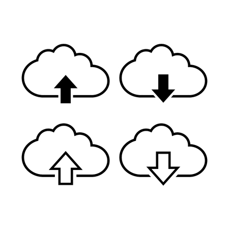Cloud with arrow iconのイラスト素材