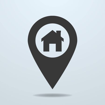 Map pointer with a home symbolのイラスト素材