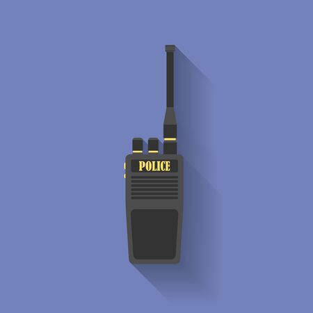 Icon of Police radio. Flat styleのイラスト素材