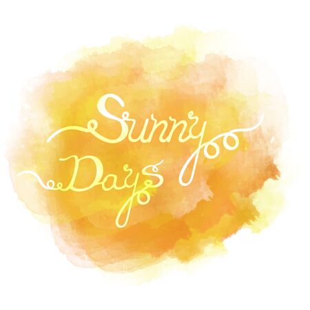 Abstract colorful water color background with the words Sunny Daysのイラスト素材