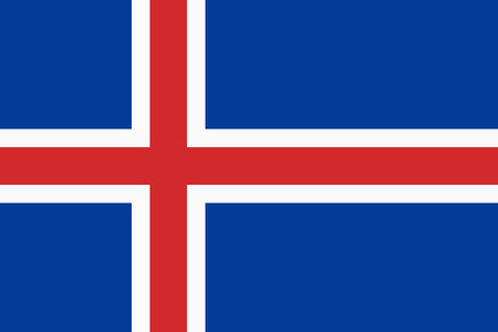 Flag of the Icelandのイラスト素材