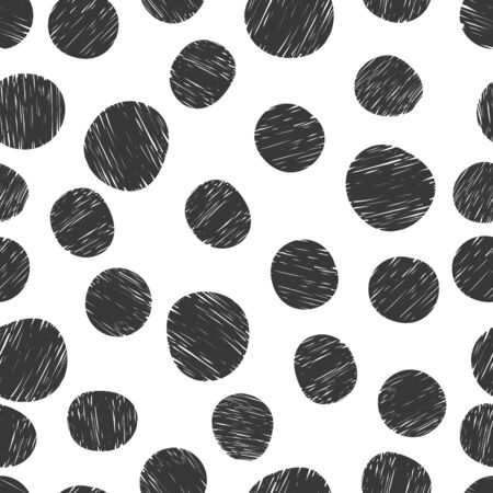 Hand drawn pattern from circlesのイラスト素材