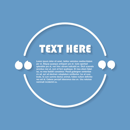 Icon of Quotation. Speech Bubble template with quote sign, symbolのイラスト素材