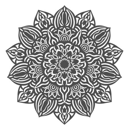 Mandala. Decorative ornament element pattern. Hand drawn ethnic tribal background templateの写真素材