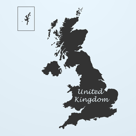 Map of United Kingdom, Great Britain or Englandの写真素材