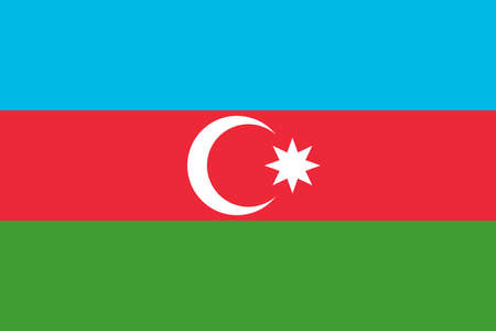 Flag of Azerbaijan. Vector illustration eps 10の写真素材