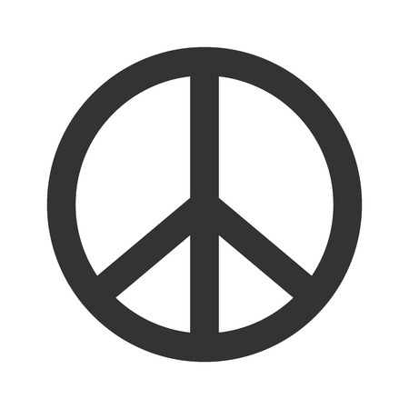 Peace sign. Hippie symbol of peace. Vector illustration eps 10のイラスト素材