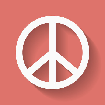 Peace sign. Hippie symbol of peace. Vector illustration eps 10のイラスト素材