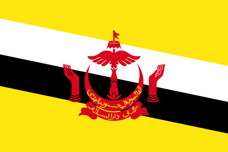 Flag of Brunei National symbol. Vector illustrationのイラスト素材