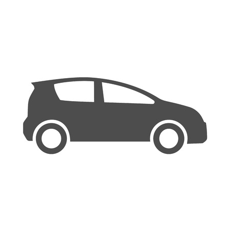 Car black icon, automobile sign. Vector illustrationのイラスト素材