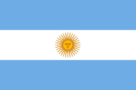Flag of Argentina National symbol. Vector illustrationのイラスト素材