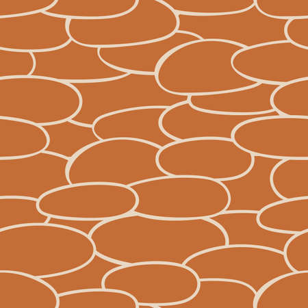 Seamless pattern from ovals, ellipses. Vector illustration backgroundのイラスト素材