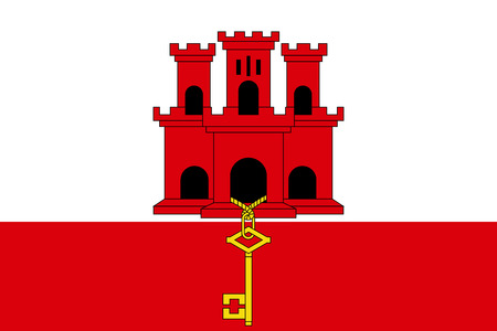 Flag of Gibraltarのイラスト素材