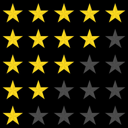 Rating stars panel. Customer review, vote navigation bar. Vector satisfaction level symbolのイラスト素材