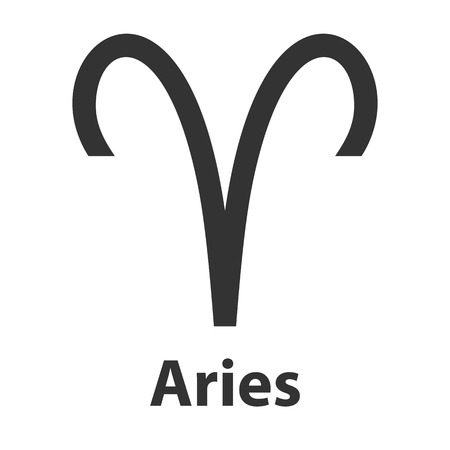 Aries, ram zodiac sign. Vector Illustration, iconのイラスト素材