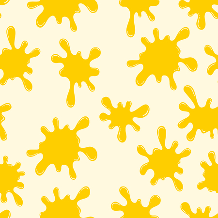 Set of ink Blots. Collection of drops and stains. Vector set of splash liquid and smudges. Paint Splatters. Endless seamless background, backdropのイラスト素材