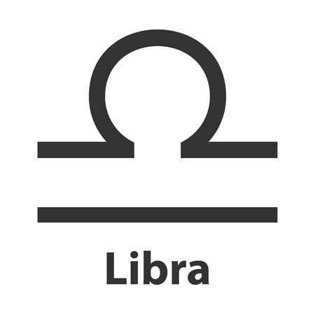 Libra, scales zodiac sign. Vector Illustration, iconのイラスト素材