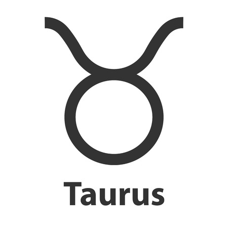 Taurus, bull zodiac sign. Vector Illustration, iconのイラスト素材