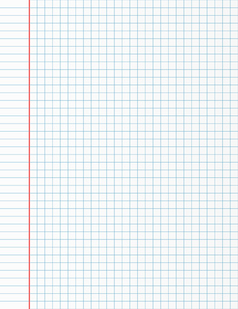 School notebook paper sheet. Exercise book page background. Squared notepad backdropのイラスト素材