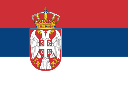Flag of Serbiaのイラスト素材