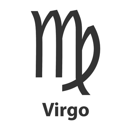 Virgo, virgin zodiac sign. Vector Illustration, iconのイラスト素材