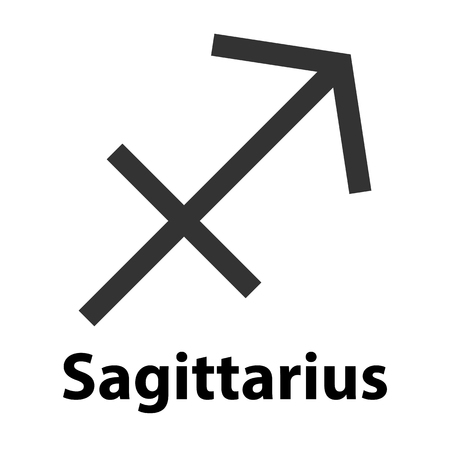 Sagittarius, archer zodiac sign. Vector Illustration, iconのイラスト素材