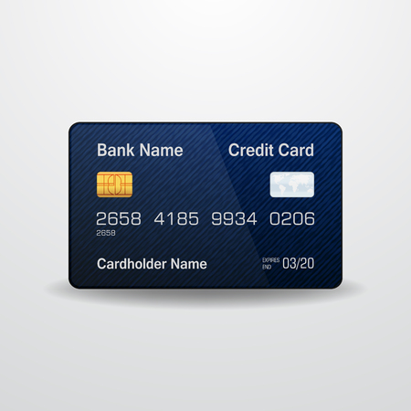 Detailed realistic vector credit card. Money, payment symbolのイラスト素材