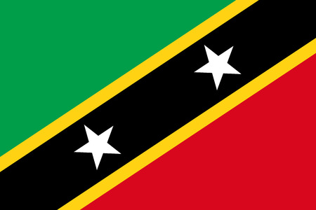 Flag of Saint Kitts and Nevisのイラスト素材