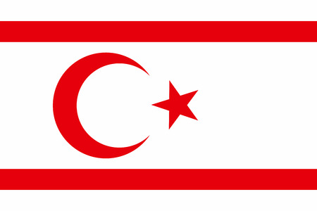 National flag of Nothern Cyprus. Vector illustration, templateのイラスト素材