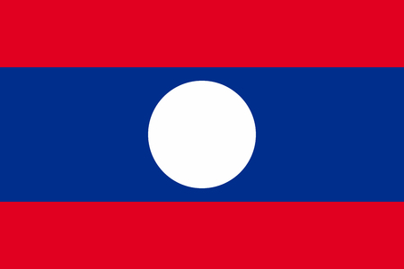 National flag of Laos. Vector illustration, templateのイラスト素材