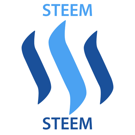 Steem Coin cryptocurrency blockchain icon. Virtual electronic, internet money or cryptocoin symbol, logoのイラスト素材