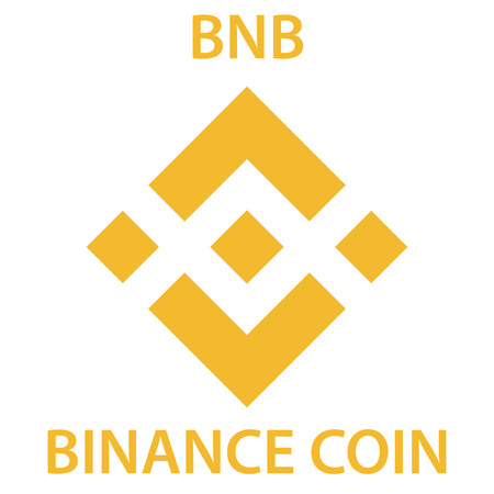 Binance Coin cryptocurrency blockchain icon. Virtual electronic, internet money or cryptocoin symbol, logo