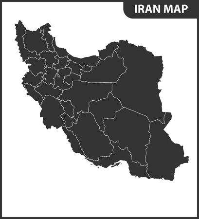 The detailed map of Iran with regions or states. Administrative division.のイラスト素材