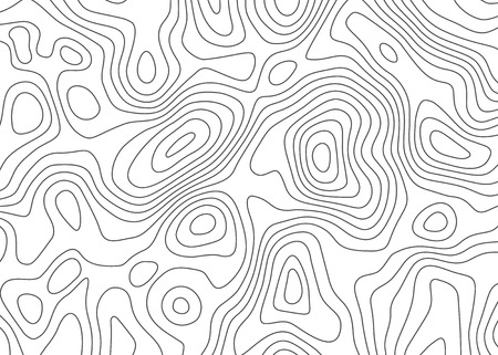 Topographic map backdrop. Conditional geography scheme and the terrain path. Contour line abstract background.のイラスト素材