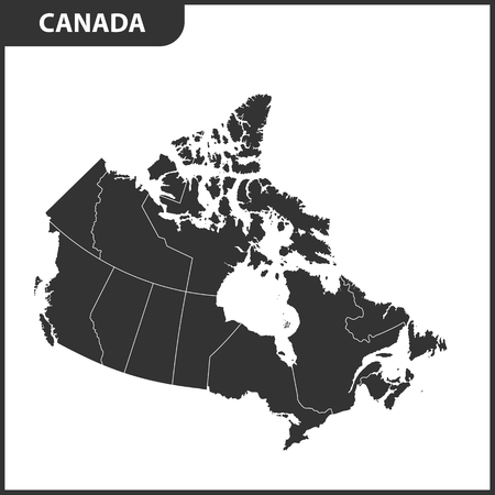 The detailed map of the Canada with regions or statesのイラスト素材