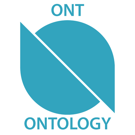 Ontology Coin cryptocurrency blockchain icon. Virtual electronic, internet money or cryptocoin symbol, logoのイラスト素材