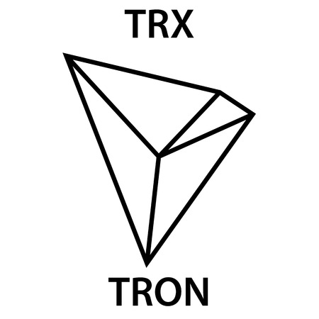 Tron Cryptocurrency Blockchain Icon Virtual Electronic Internet Money Or Cryptocoin Symbol موقع تصميمي