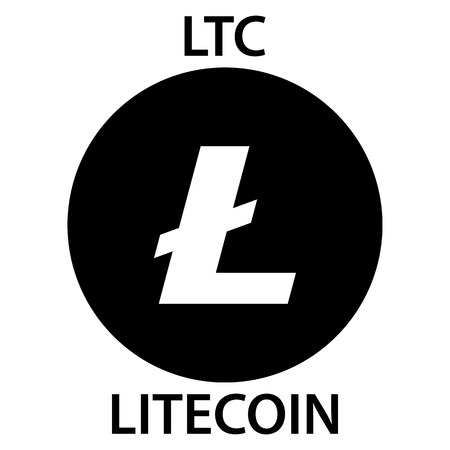 Litecoin cryptocurrency blockchain icon. Virtual electronic, internet money or cryptocoin symbol, logoのイラスト素材