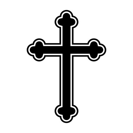 Symbol of a church cross. Christianity religion symbolのイラスト素材