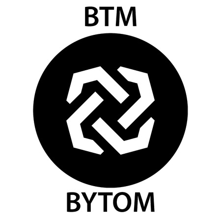 Bytom Coin cryptocurrency blockchain icon. Virtual electronic, internet money or cryptocoin symbol, logoのイラスト素材