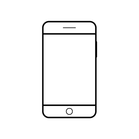 Empty smartphone icon. Cell phone symbol. Mobile gadget, PDA templateのイラスト素材